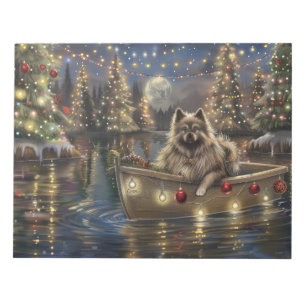 Keeshond Christmas Festive Voyage Notepad