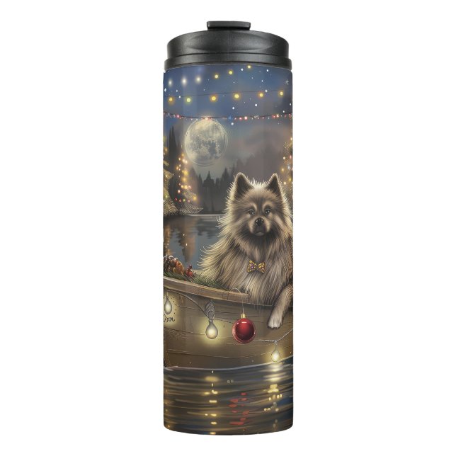 Keeshond Christmas Festive Voyage Thermal Tumbler (Front)