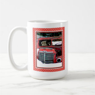 Keeshond Christmas Old Truck Painting Dog Art Coffee Mug