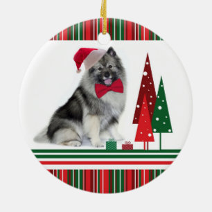 Keeshond Christmas Ornament