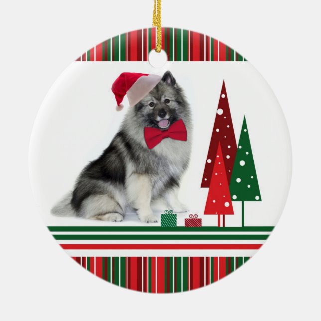 Keeshond Christmas Ornament (Back)