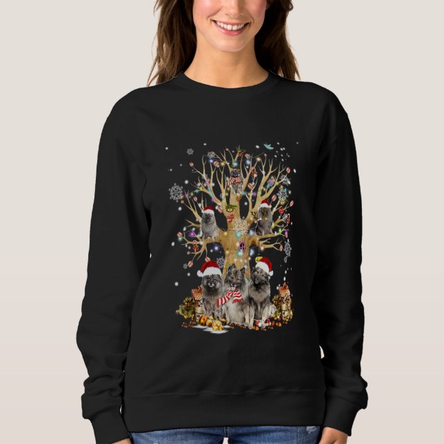 Keeshond Christmas Tree Ornament For Dog Sweatshirt (Front)
