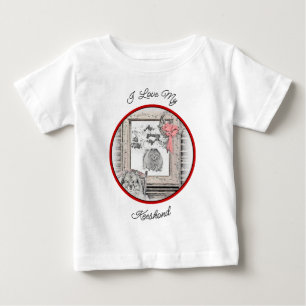 Keeshond Christmas Winter Window Painting Dog Art Baby T-Shirt