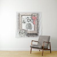 Keeshond Christmas Winter Window Painting Dog Art