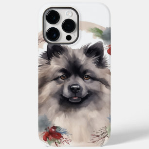 Keeshond Christmas Wreath Festive Pup Case-Mate iPhone 14 Pro Max Case
