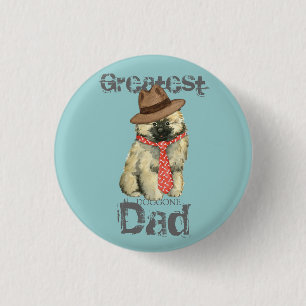 Keeshond Dad 3 Cm Round Badge