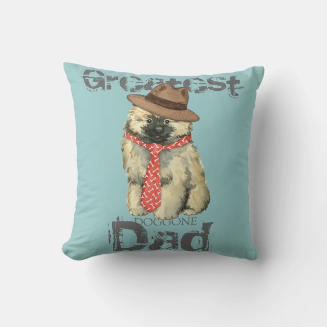Keeshond Dad Cushion (Front)