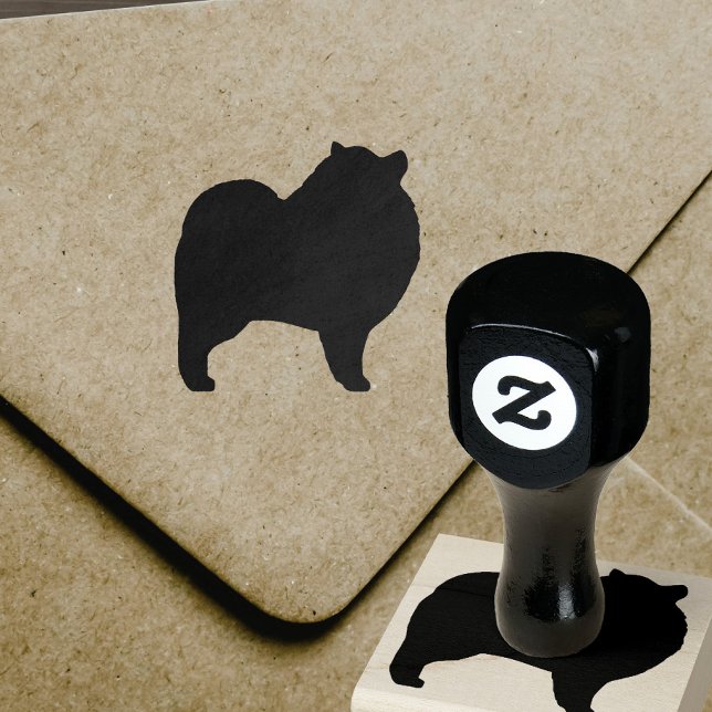 Keeshond Dog Breed Silhouette Rubber Stamp (Creator Uploaded)