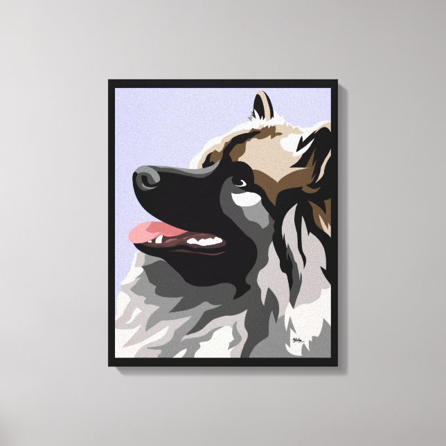 Keeshond Dog Canvas Print (Front)
