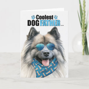 Keeshond Dog Coolest Dad Father's Day Holiday Card