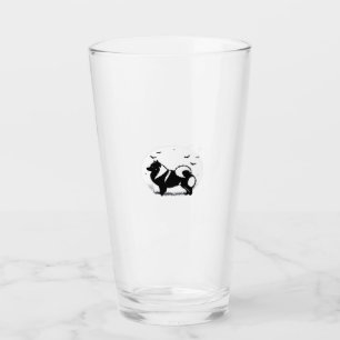 Keeshond Dog � Halloween Moon Silhouette Classic T Glass