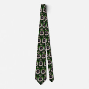 Keeshond Dog in St. Patrick's Day Dress Tie