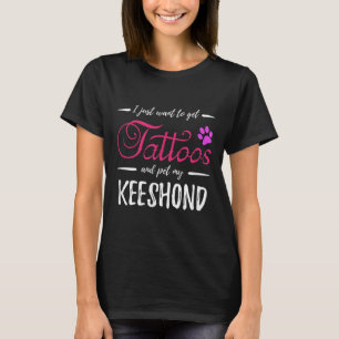 Keeshond Dog Lover Tattoo Funny Dog Mum Gift Idea T-Shirt