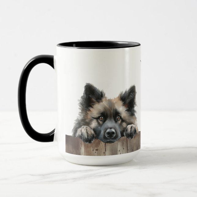 Keeshond Dog Mug (Left)
