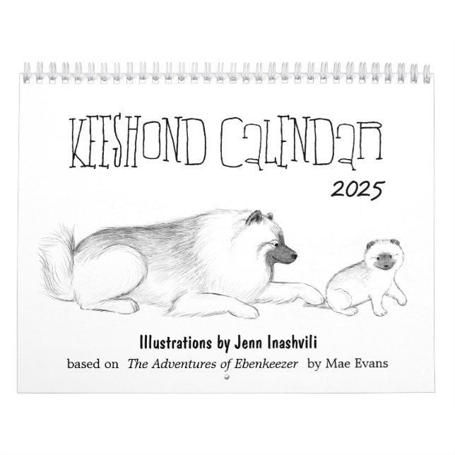 Keeshond Dogs Calendar  (Cover)