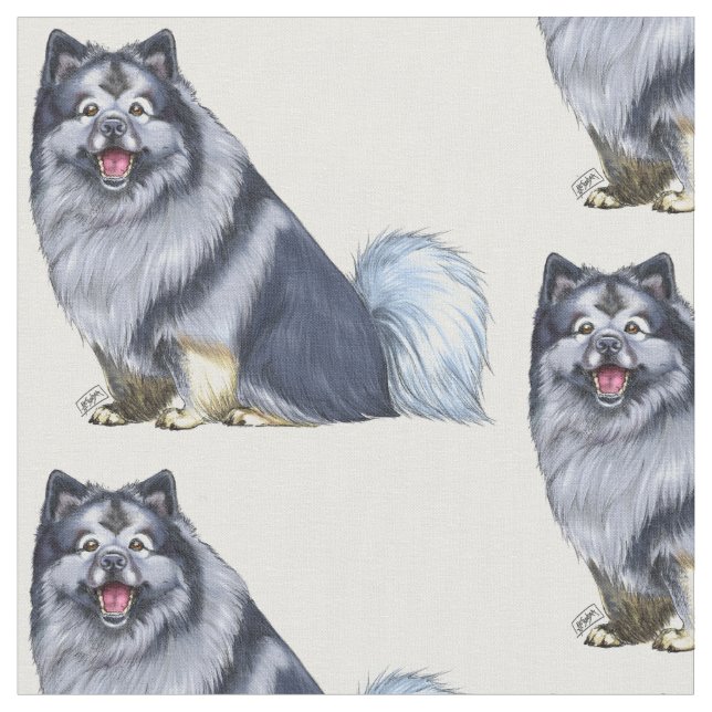 keeshond fabric (Close Up)