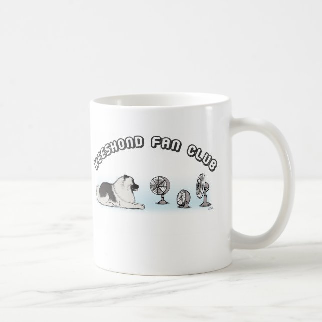Keeshond Fan Club | Cute Keesie Cartoon Dog Coffee Mug (Right)