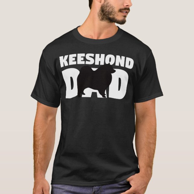 Keeshond  for Dog Father Keeshond Dad  Keeshond T-Shirt (Front)