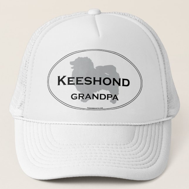 Keeshond Grandpa Trucker Hat (Front)