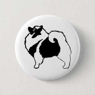 Keeshond Graphics  - Cute Original Dog Art 6 Cm Round Badge
