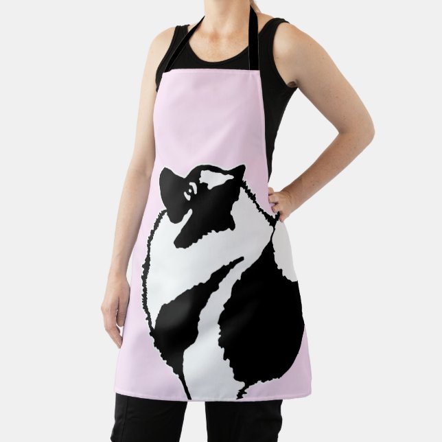 Keeshond Graphics  - Cute Original Dog Art Apron (Insitu)