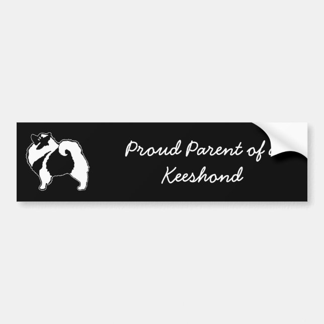 Keeshond Graphics  - Cute Original Dog Art Bumper Sticker (Front)
