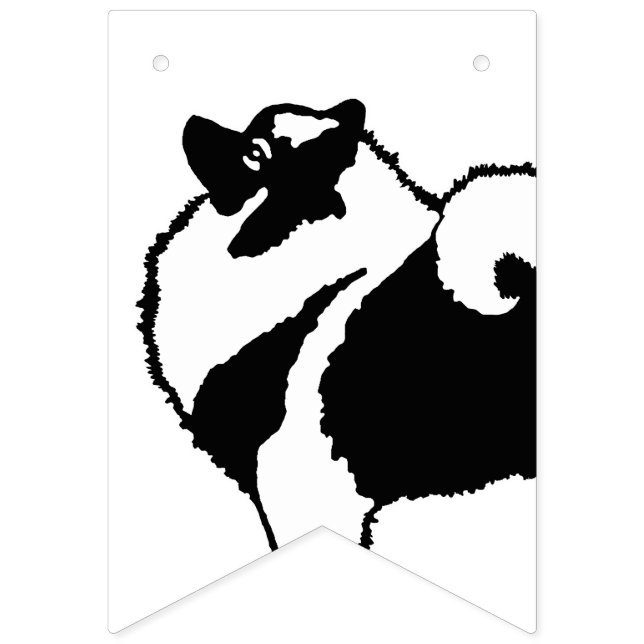 Keeshond Graphics  - Cute Original Dog Art Bunting (First Flag)