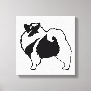 Keeshond Graphics - Cute Original Dog Art Canvas Print