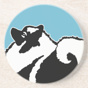 Keeshond Graphics - Cute Original Dog Art Coaster