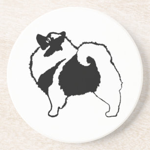 Keeshond Graphics - Cute Original Dog Art Coaster