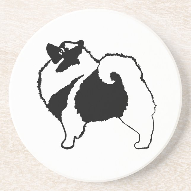 Keeshond Graphics  - Cute Original Dog Art Coaster (Front)