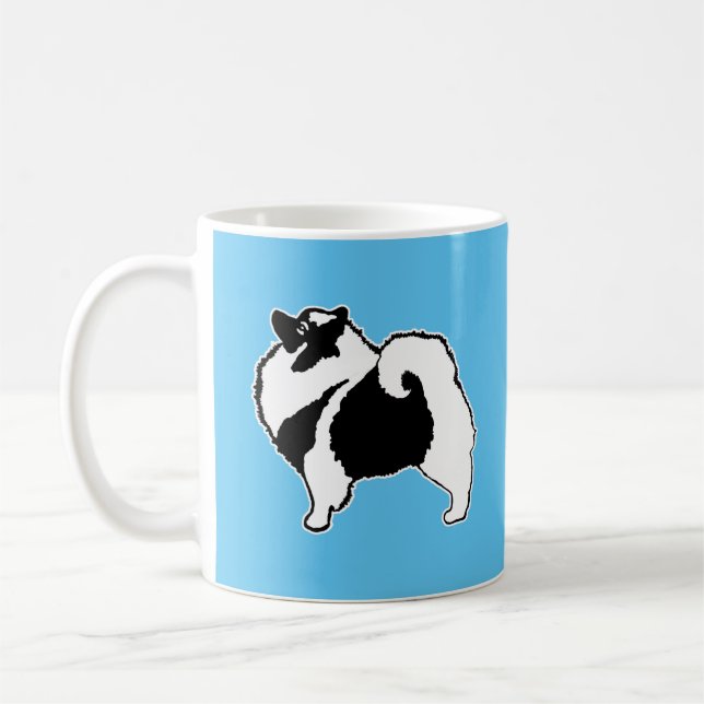 Keeshond Graphics  - Cute Original Dog Art Coffee Mug (Left)