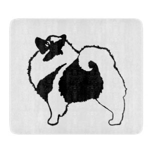 Keeshond Graphics - Cute Original Dog Art Cutting Board