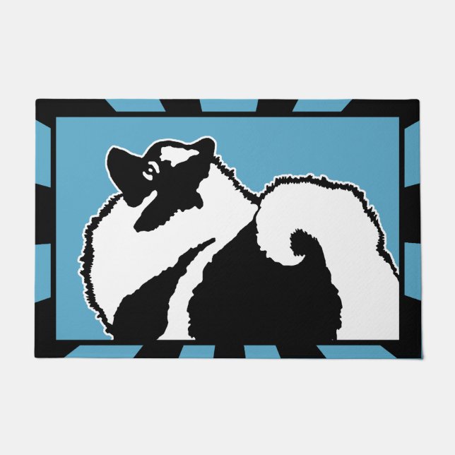 Keeshond Graphics  - Cute Original Dog Art Doormat (Front)