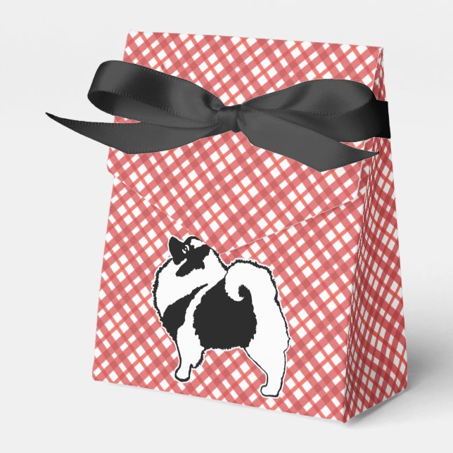 Keeshond Graphics  - Cute Original Dog Art Favour Box (Front Side)