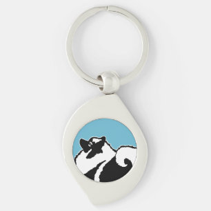 Keeshond Graphics - Cute Original Dog Art Key Ring