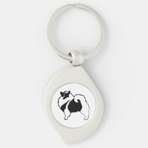 Keeshond Graphics - Cute Original Dog Art Key Ring
