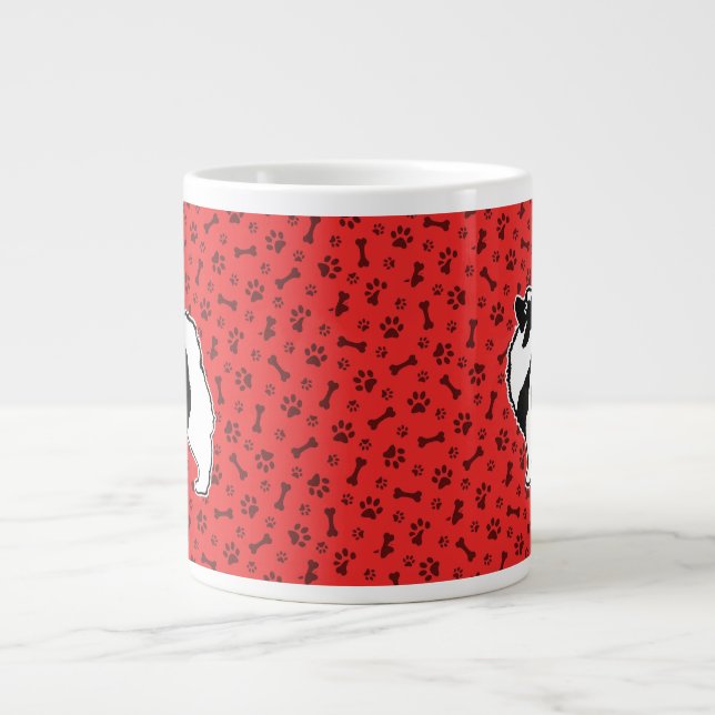 Keeshond Graphics  - Cute Original Dog Art Large Coffee Mug (Front)