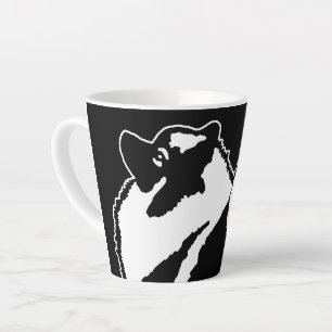Keeshond Graphics  - Cute Original Dog Art Latte Mug