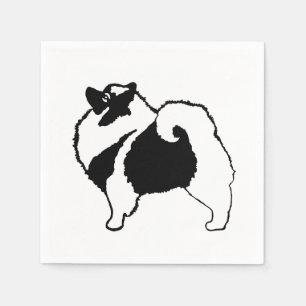 Keeshond Graphics  - Cute Original Dog Art Napkin
