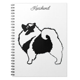 Keeshond Graphics - Cute Original Dog Art Notebook