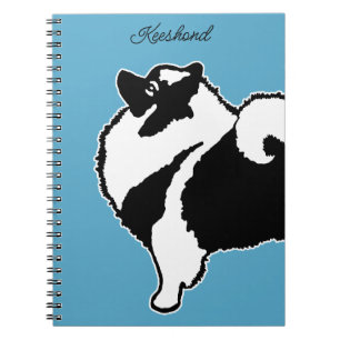 Keeshond Graphics - Cute Original Dog Art Notebook