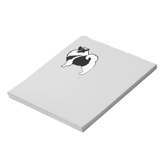 Keeshond Graphics  - Cute Original Dog Art Notepad (Rotated)