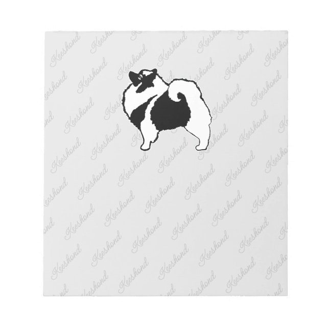 Keeshond Graphics  - Cute Original Dog Art Notepad (Front)