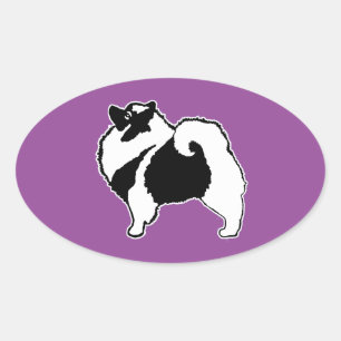 Keeshond Graphics  - Cute Original Dog Art Oval Sticker