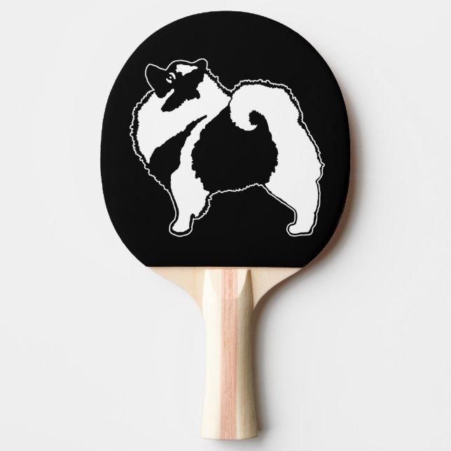 Keeshond Graphics  - Cute Original Dog Art Ping Pong Paddle (Front)