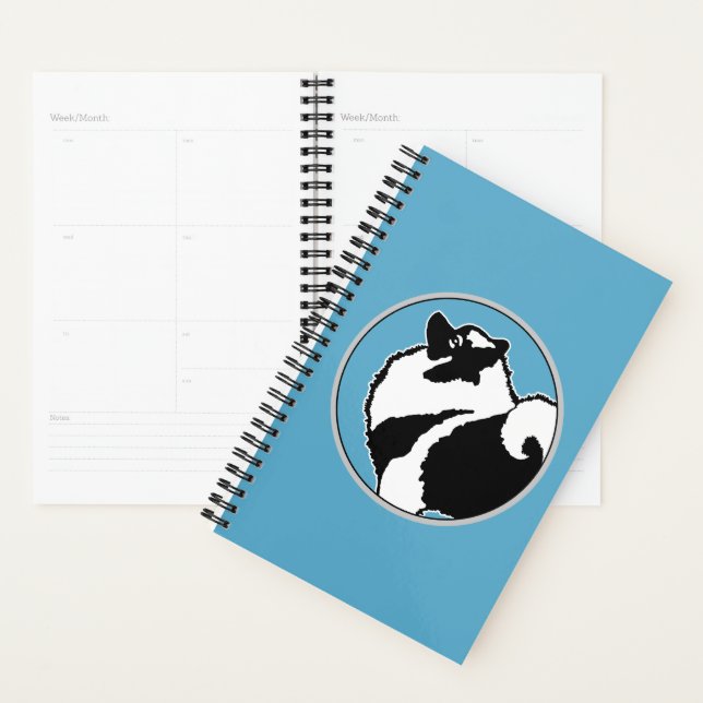 Keeshond Graphics  - Cute Original Dog Art Planner (Display)