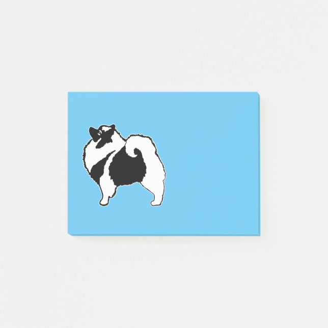 Keeshond Graphics  - Cute Original Dog Art Post-it Notes (Front)