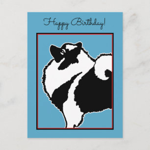 Keeshond Graphics - Cute Original Dog Art Postcard