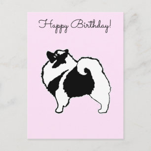 Keeshond Graphics - Cute Original Dog Art Postcard